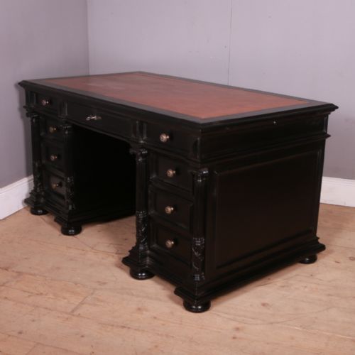 19TH CENTURY EBONISED DESK - ADDITIONAL PHOTO 7