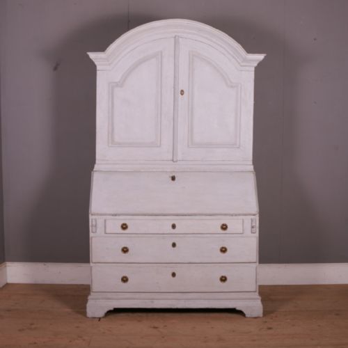 Swedish Painted Bureau Bookcase