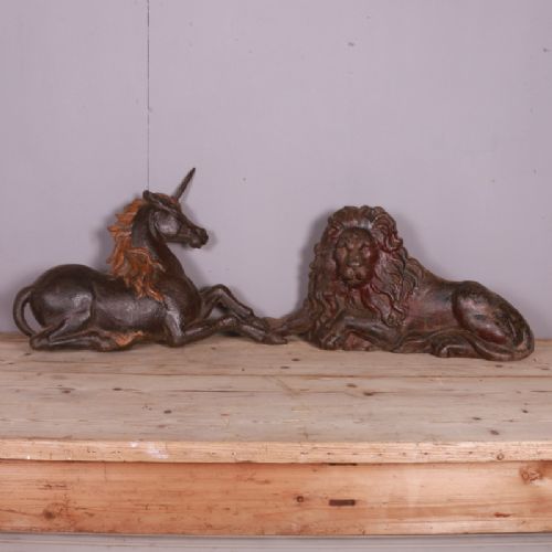 Cast Iron Lion and Unicorn