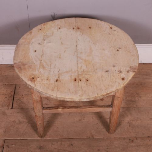 English Scrubbed Lamp Table