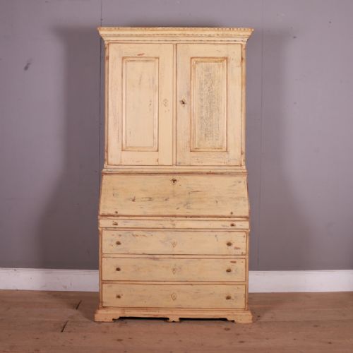 Original Painted Swedish Bureau Bookcase