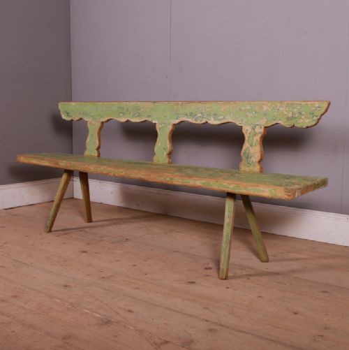 Original Painted Austrian Settle