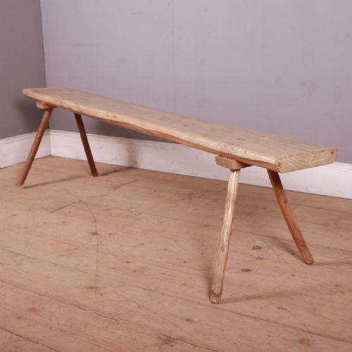 French Scrubbed and Bleached Sycamore Bench