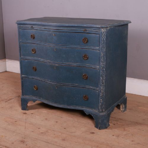 English Painted Serpentine Front Commode