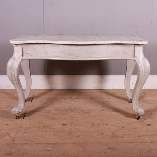 French Marble Top Console Table