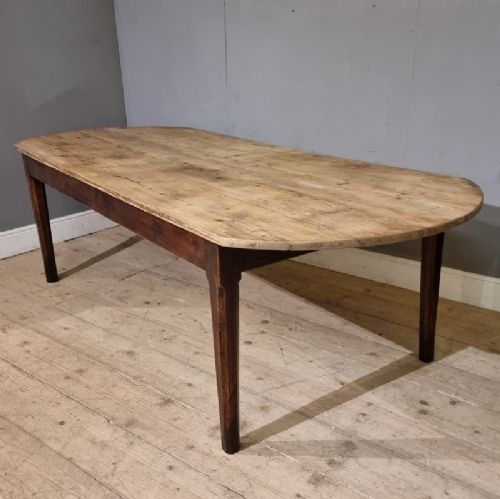 French D-ended Farm Table