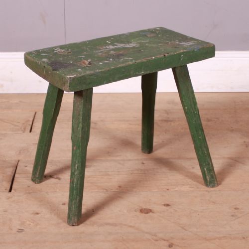 French Original Painted Milking Stool