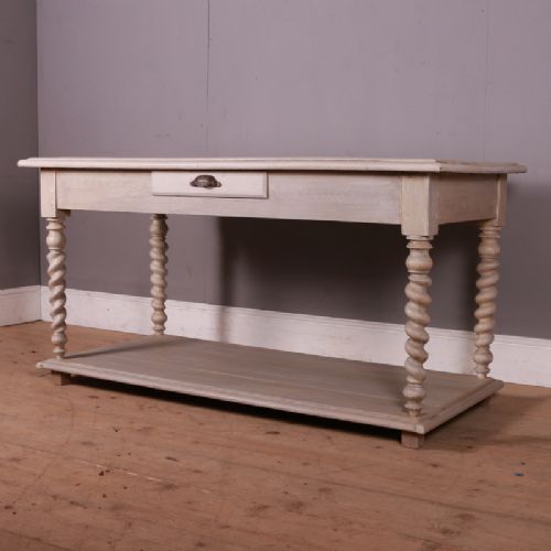 French Bleached Oak Drapers Table