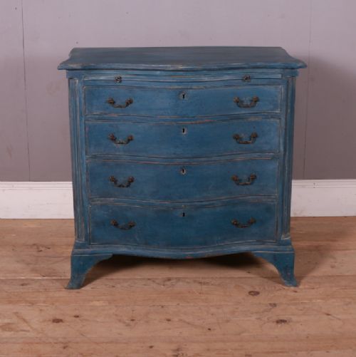 English Painted Serpentine Commode
