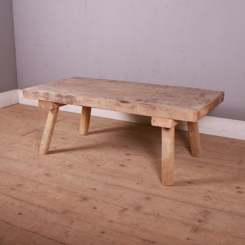 French Scrubbed Sycamore and Elm Coffee Table