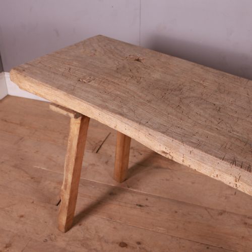 FRENCH SCRUBBED SYCAMORE AND ELM TRESTLE TABLE - ADDITIONAL PHOTO 2