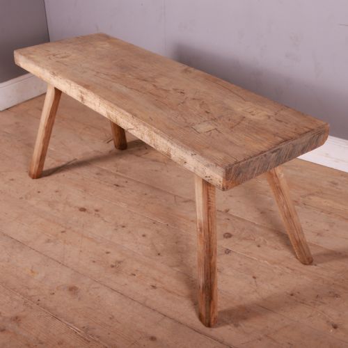 FRENCH SCRUBBED SYCAMORE AND ELM TRESTLE TABLE - ADDITIONAL PHOTO 1