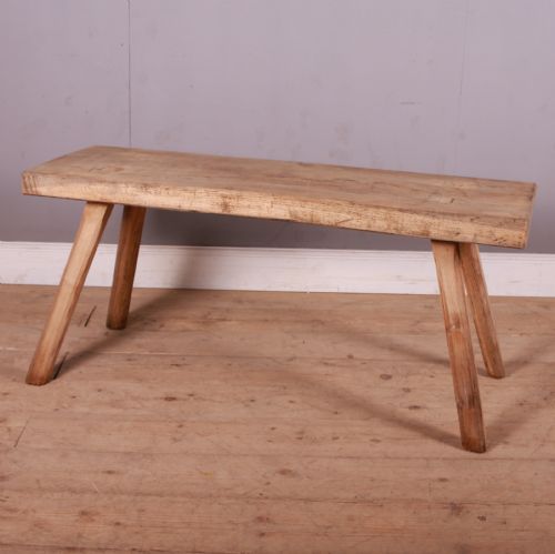 FRENCH SCRUBBED SYCAMORE AND ELM TRESTLE TABLE - ADDITIONAL PHOTO 2