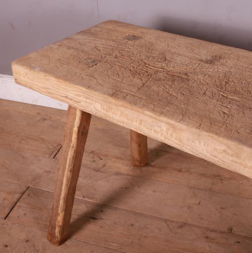 FRENCH SCRUBBED SYCAMORE AND ELM TRESTLE TABLE - ADDITIONAL PHOTO 3