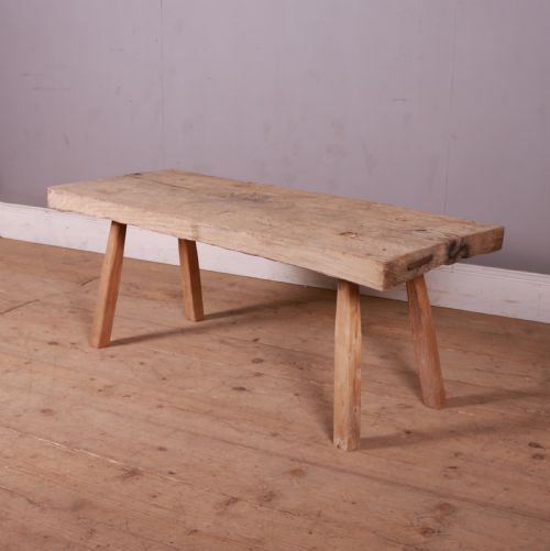 French Scrubbed Sycamore and Elm Coffee Table