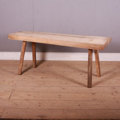 FRENCH SCRUBBED SYCAMORE AND ELM TRESTLE TABLE - ADDITIONAL PHOTO 1