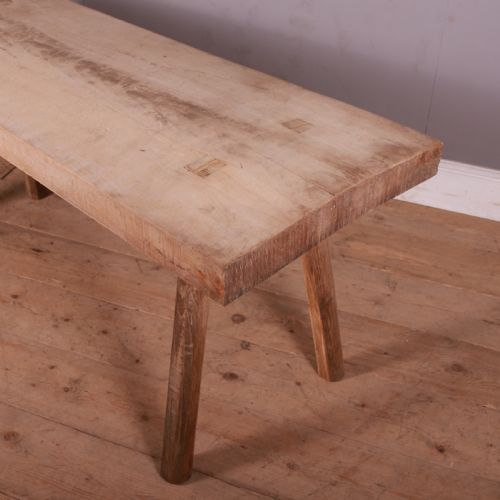 FRENCH SCRUBBED SYCAMORE AND ELM TRESTLE TABLE - ADDITIONAL PHOTO 2