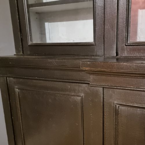 ENGLISH BREAKFRONT LIBRARY BOOKCASE - ADDITIONAL PHOTO 11