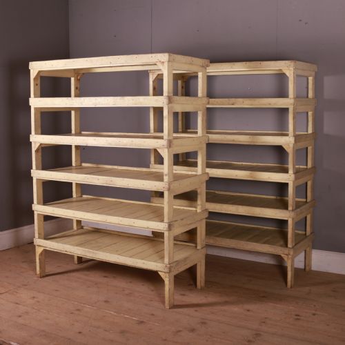 Pair of Original Painted Belgian Racks