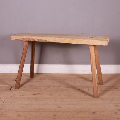 FRENCH SYCAMORE AND ELM TRESTLE TABLE - ADDITIONAL PHOTO 1