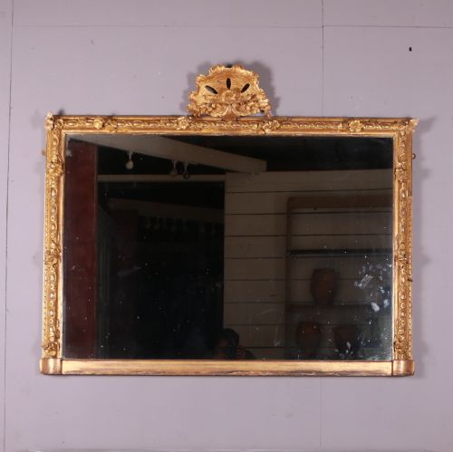 Spanish Carved Overmantle Mirror