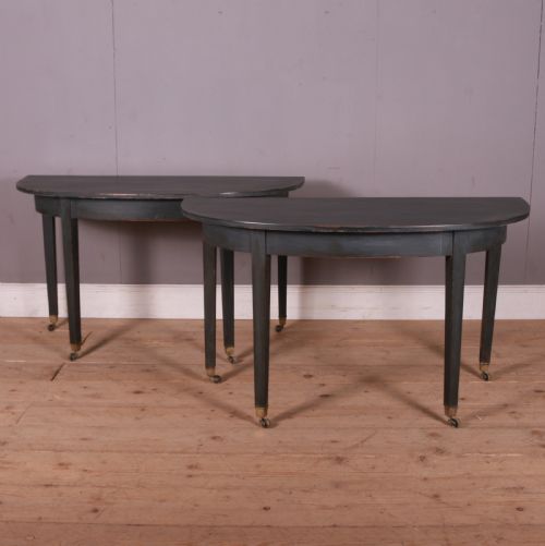 Pair of Demi-lune Console Tables
