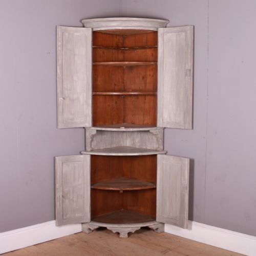SWEDISH BOWFRONTED CORNER CUPBOARD - ADDITIONAL PHOTO 6