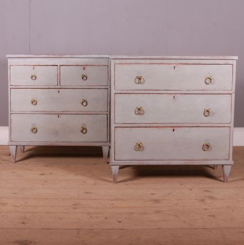 Near Pair of English Chest of Drawers