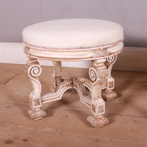 PAIR OF SWEDISH ORIGINAL PAINTED STOOLS - ADDITIONAL PHOTO 1
