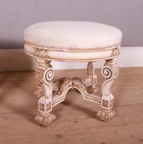 PAIR OF SWEDISH ORIGINAL PAINTED STOOLS - ADDITIONAL PHOTO 2