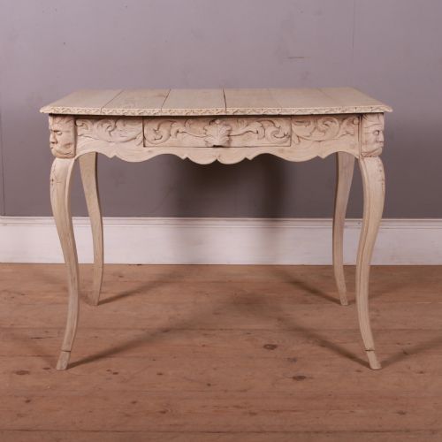 French Carved Oak Lamp Table