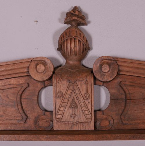 FRENCH CARVED OAK DOOR PEDIMENT - ADDITIONAL PHOTO 1