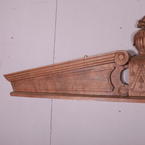 FRENCH CARVED OAK DOOR PEDIMENT - ADDITIONAL PHOTO 5