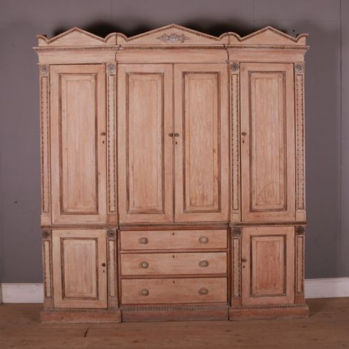 English Bleached Walnut Housekeepers Cupboard