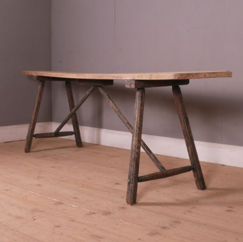 French Rustic Trestle Table