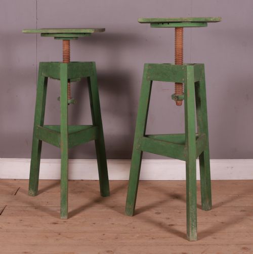 Pair of English Painted Sculpture Stands