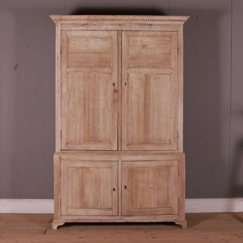 English Bleached Oak Linen Cupboard