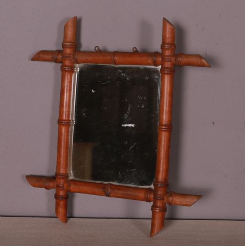 Small Faux Bamboo Mirror