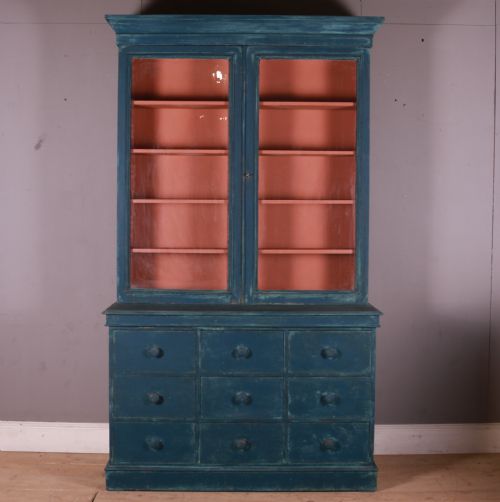 English Painted Pine Bookcase