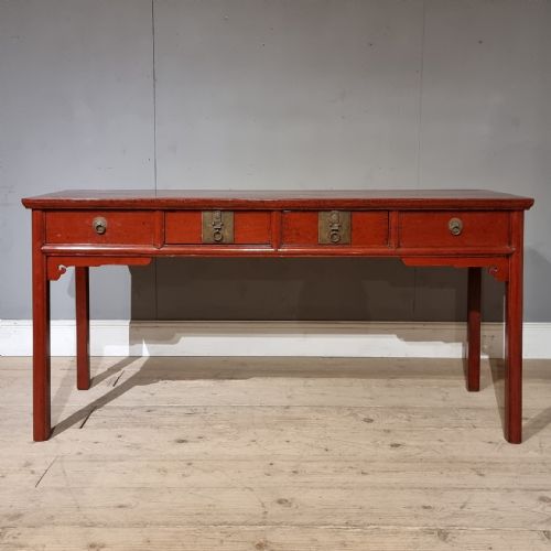 Chinese Red Lacquered Server