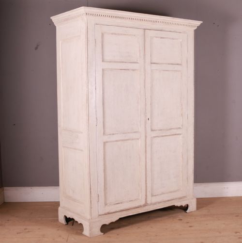 English Painted Pine Linen Cupboard