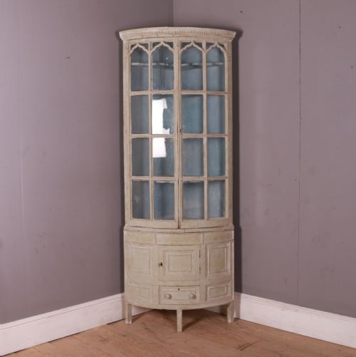 Narrow English Corner Cupboard