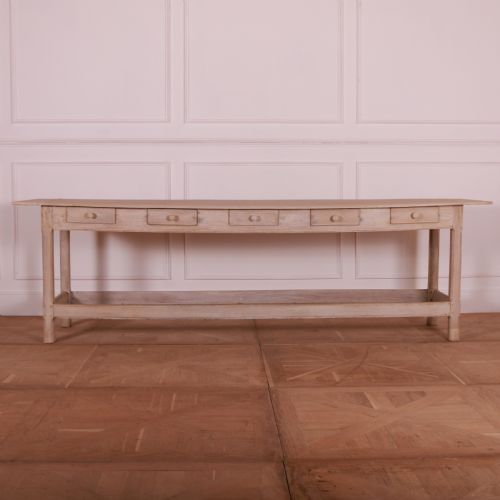 ENGLISH BLEACHED OAK SERVING TABLE - ADDITIONAL PHOTO 1