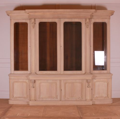 English Bleached Oak Bookcase