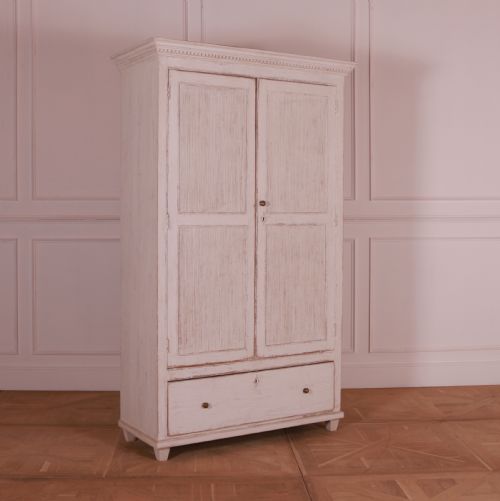Danish Painted Pine Linen Cupboard
