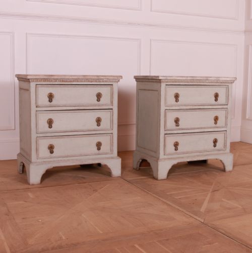 Pair of Painted Bedside Chest of Drawers