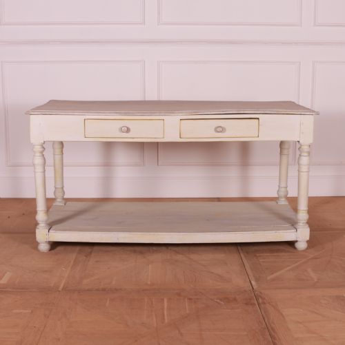 French Painted Oak Drapers Table