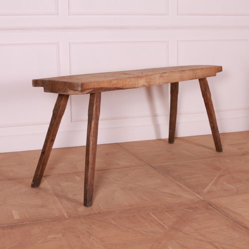 French Sycamore and Elm Trestle Table