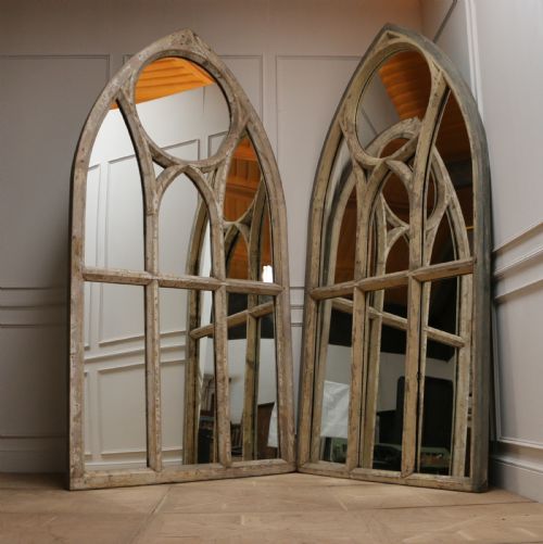 Huge Gothic Arched Window Mirrors