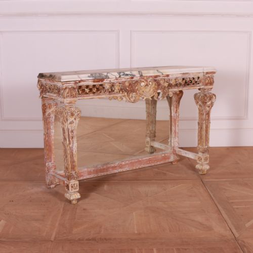 Swedish Marble Top Console Table